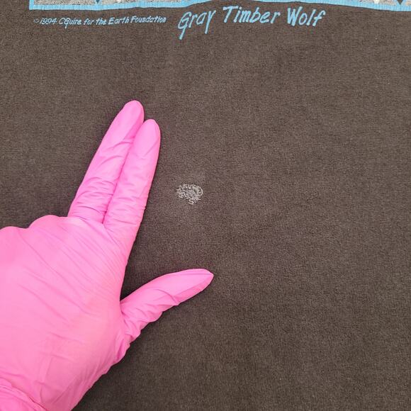 Vintage 1994 Aztec Wolf Shirt 2XL 25x28 Faded Black Portrait - Picture 4 of 16